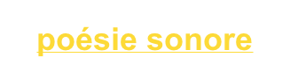 poésie sonore